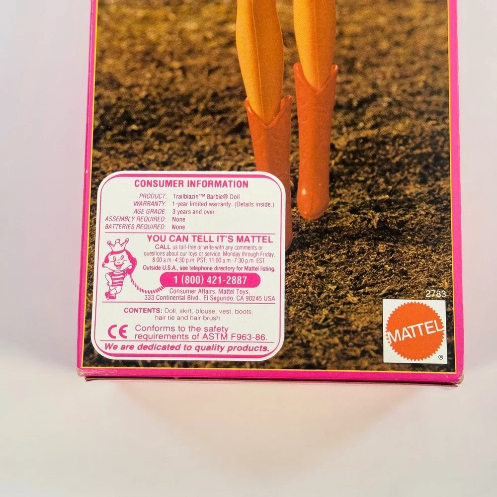 Mattel Trailblazin Barbie Doll 1991 Special Edition Western Cowgirl 2783 NIB